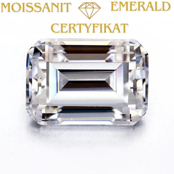 Moissanit Certyfikat 5,0 - 14,0 mm / Emerald / DEF / VS