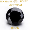 Moissanit czarny Certyfikat 5,0 - 19,0 mm / Brylant