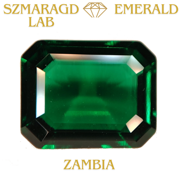 Szmaragd Lab Asscher / 7x7 mm / Zambia
