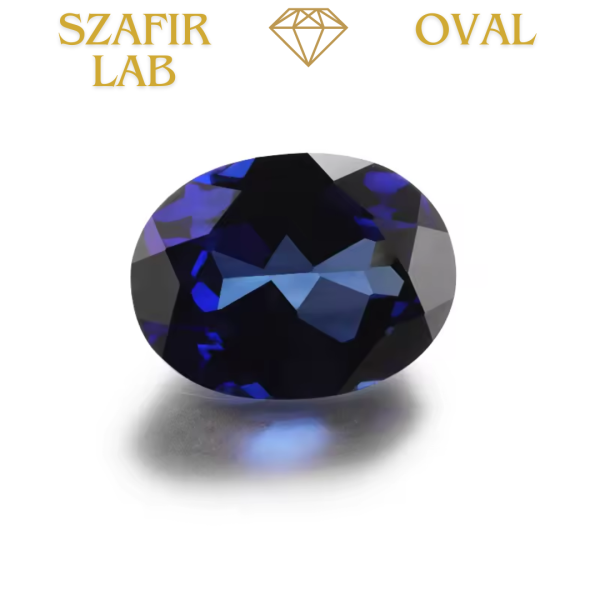 Szafir lab Oval / 7x5 mm / Royal blue